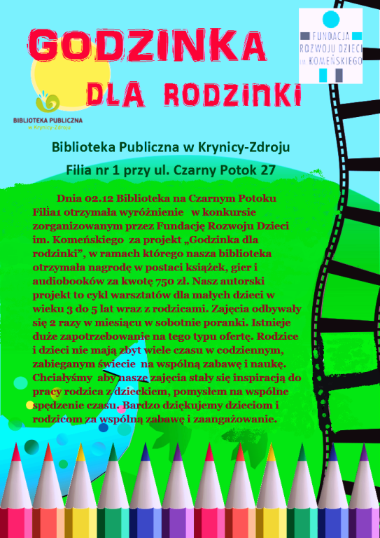 BIBLIOTEKA NA CZARNYM  POTOKU  WYRÓŻNIONA